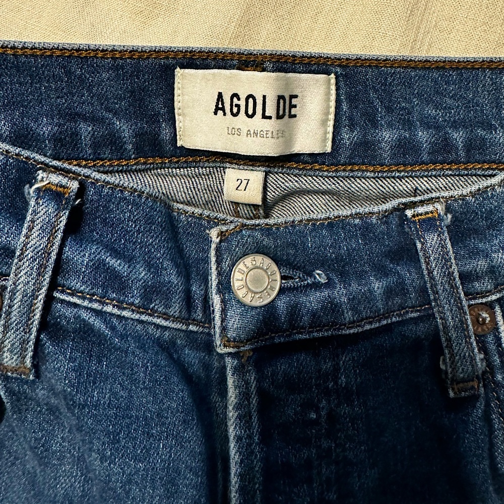 Size 27 Agolde jeans, skinny-straight fit. In great condition, no stains. TTS.